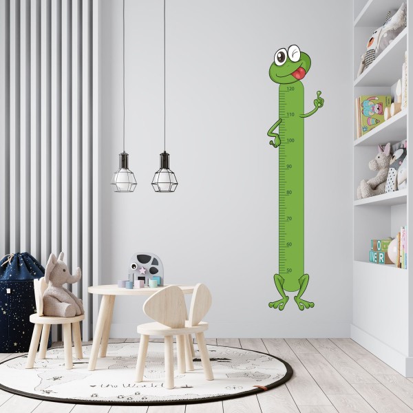Samolepící dětský metr na zeď  - veselá žabka (1)