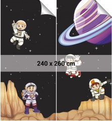 Dětská tapeta malí kosmonauti (5)