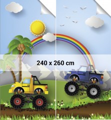 Dětská tapeta terénní auta (6)